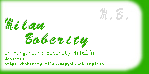 milan boberity business card